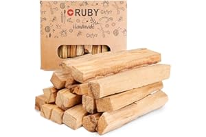 RUBY - Palo Santo Incienso Natural XL-120 Gramos 14-18pcs Madera Sagrada 100% Natural de Perú para alejar Las Energías negativas y atraer Las Vibras Positivas (120gr)