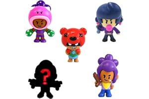 Bizak Brawl Stars Pack de 5 Figuras en Blister - Bibi, Figuras del Juego multijugador de Combate, coleccionables (64112044), 64112044-1