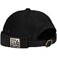 XYIYI Mens Docker Cap Brimless Hats Skullcap Worker Sailor Cap Rolled Cuff Retro Beanie Hat