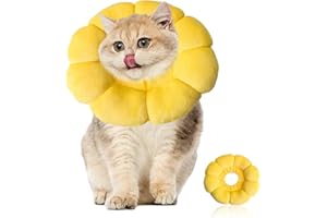 RIXOTIX Collare di gatto morbido per animali collare regolabile per animali domestici e girasoli dopo le operazioni per cani di piccola taglia