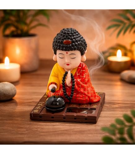 Buy Flying Birds Solar Laughing Buddha Holding Ingot and Waving