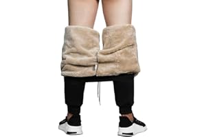 MANLUODANNI Men's Casual Fleece Jogger Sweatpants Winter Warm Plush Trousers