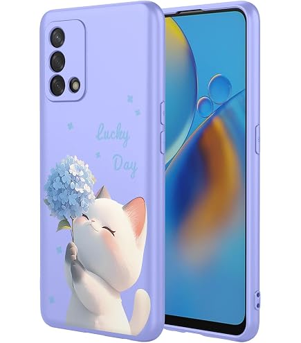 Custodia In Silicone Liquido Blu Per Oppo A78 4G Design Catrina Disegni