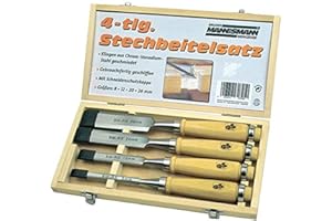Brüder Mannesmann Stechbeitelsatz, in Holzkassette, 4-teilig | M66104