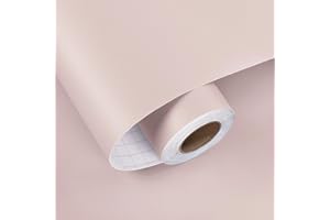 HotDecor Carta Da Parati Rosa Chiaro Per Camera Da Letto 60cm x 300cm Pellicola Adesiva Per Mobili Muro Armadio Bambini Lavabile