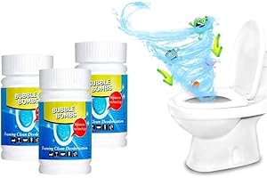 HIKAKA Detergente rapido schiumogeno per WC Agente chimico in polvere Agente di dragaggio del tubo Deodorante per tubi di fognatura della cucina Agente di dragaggio della pipeline del lavandino forte (3pcs)