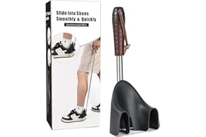 YEADMAL Shoe Horn Long Handle Shoe Lifter for Seniors-10-31 Adjustable Length Telescopic Shoe horn Stainless Steel Shoehorn For Men Pregnant Woman