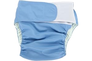 DeWin Couches Adultes, Couche Lavable Adulte, Grande Couche Réglable Réutilisable et Lavable pour Les Personnes âgées (Bleu)