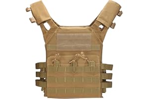 Blanketswarm Gilet tactique, gilet de combat camouflage réglable, jeu de terrain Cs, gilet d'assaut modulaire, protection pour adulte