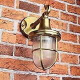 Massive Premium Wandleuchte in Messing E27 max. 18W 230V Gartenlampe Gartenleuchte Hoflampe Wandlampe Außenwandleuchte außen