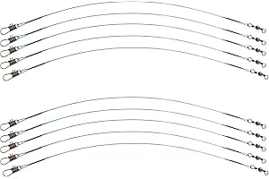 DEARBAG 10 Piezas Alambre Acerado para Pesca, Anti-Mordedura Alambre del Líder de Pesca, Gran Carga Inoxidable de Pesca Línea, Resistente Desgaste Cable del Líder de Pesca para Pescar Tipo de Peces