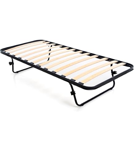 LIFEZEAL Letto Estraibile Singolo 90x200 Cm – Struttura In Metallo E Legno, Con Secondo Letto A Scomparsa, Capacità 220kg, Marrone