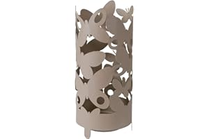 Arti & Mestieri Butterfly - Porta Ombrelli di Design 100% Made in Italy - in Ferro, 25 x 55 cm - Beige