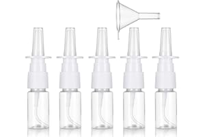 simarro Mini butelka z rozpylaczem do nosa, przenośna, przezroczysta, pusta, do wielokrotnego napełniania, drobna mgiełka do pielęgnacji nieżytu nosa, kosmetyczne, perfumy, makijaż, pojemnik do