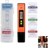 Medidor de PH, Medidor Digital de pH Port&aacute;til 0-14 con Pantalla LCD, Calibraci&oacute;n Autom&aacute;tica con Polvos Tamp&oacute;n Alta Precisi&oacute;n