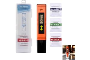 Digital PH-meter, pH-mätare med hög precision (± 0,01) med bärbar LCD-skärm, pH-testare för vattenkvalitet, automatisk kalibrering för akvarium, pool, RC, mätområde 0–14 pH