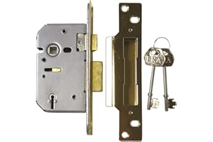 ERA 202-31 Viscount 2.5-inch/ 64mm 5 Lever High Security Mortice Sashlock - Brass Effect, Gold