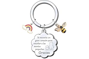 KJKJKJ Regalo Profesor Llavero Regalo para Profesoras Regalo Seño Regalo Maestra llavero para Maestra Regalos para Graduacion Regalos Maestra infantil Agradecimiento