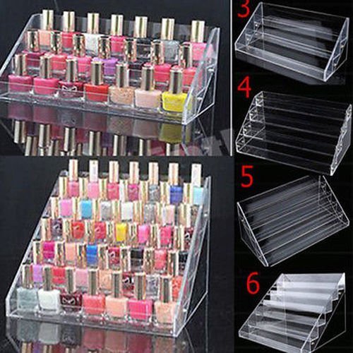 Nagellackständer Acryl Nagellackdisplay Lippenstiftständer Nagellack Rack Abnehmbar Nagellack Lagerregal Transparent (6 Etagen) - 2