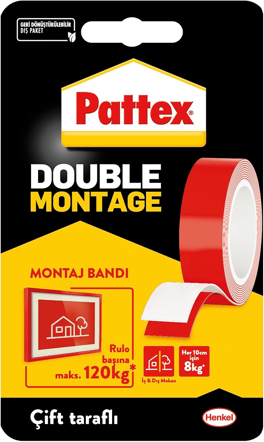 Pattex Çift Taraflı Montaj Bandı