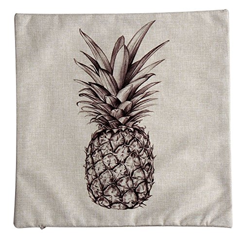 Gosear 45 x 45cm Ananas Muster Leinen Werfen decken Kissen Kissenbezug für Thanksgiving Weihnachtsgeschenk - 2