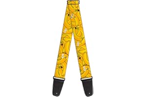 Buckle-Down GS-W32878 "Bananas Stacked Cartoon Yellows" Guitar Strap
