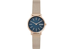 Skagen Signatur Reloj para Mujer, Movimiento de Cuarzo con Correa de Acero o Piel