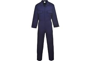 Portwest S999 Euro Overall Tryckknappar Fram 6 Fickor Lättvikt 2 Sidofickor