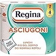 Asciugoni Regina Carta Cucina | Confezione da 2 Rotoli a 2 veli | 85 strappi per rotolo* | Maxi Fogli più Grandi e più Assorb