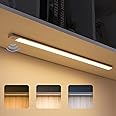 Under Cabinet Light,Necomi 3 Colors Motion Sensor Light 2500mAh Rechargeable Wireless Closet light,Dimmable Night Lights for Bedroom,Closet,Kitchen,Hallway, Cupboard Light,30cm
