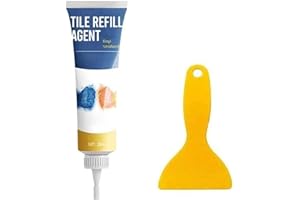 NIHEXO Tile Grout Squeeze Tube, Tile Grout Restoring Agent, Waterproof Tile Grout and Sealer Colorant, Tile Grout Restoring Agent Tile Refill Agent with Scraper