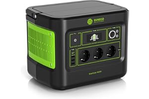 SOLARCUBE Tragbare Powerstation | 896Wh MaxAkku | LiFePO4-Batterie | bis zu 2000W Spitzenleistung | 3000+ Ladezyklen | 230V Steckdose | USB-C | Balkonkraftwerk | Solargenerator & Stromspeicher