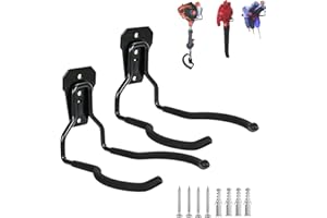 FALEZERN Soporte de pared para desbrozadoras, 2 piezas de cortacésped, colgador para cortacésped, soporte para cortacéspedes para cortadoras de garaje, herramientas de jardín.