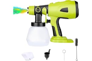 Trådlös färgsprutare för Ryobi 18V-batteri, handhållen HVLP elektrisk färgspruta med 4 munstycken 1000ML behållare för väggfä