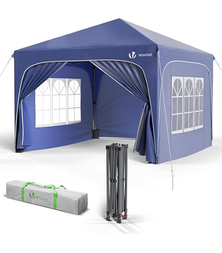 Tonnelle De Jardin WOLTU 3x3m Pliante Imperméable - Auvent Protection UV50+ Avec Sac Transport - Gris