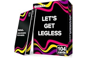 QUOKKA Card Games for Adults Let’s Get Legless - Spicy Adult Games for Party Game Night with 104 Hilarious Dares & Risky Questions, Inappropriate Challenges to Sice Up the Night, Ages 21+ Only