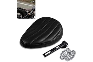 KATUR Motorrad Slim Solo Sitz Universal Leder Low Profile Kissen für Cruiser Bobber Chopper Harley Honda Yamaha Suzuki Kawasaki