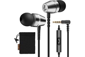 Ludos OMNITONE Auriculares In Ear con Cable y Microfono, 5 Años de Garantía, Auricular con Jack, Cascos Musica con Graves Potentes, para iPhone, iPad, Samsung, Xiaomi, Huawei, Gaming