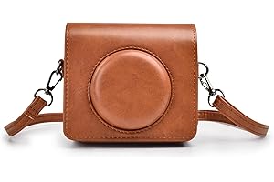 HIYQIN Mini Shot 3 Retro etui, ochronne etui ze skóry PU do Kodak Mini Shot 3 Retro, Kodak C300R futerał na aparat z interfejsem ładowania - retro brązowy, Brązowy retro, Mini Shot 3 Etui na aparat