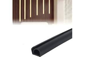 Kabelkanal för akustiska paneler, flexibelt svart kabelskydd, 12 mm brett, halvcirkelformat, självhäftande kabelgenomföring