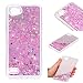 Produktbild Flüssig Spiegel Hülle für LG Q6 2017, Silikon Case Schutzhülle Handyhülle Glitzer Flüssig 3D Bling Bling Liebesherzen Glitter Glänzend Luxus Treibsand Liquid Sparkle Cover Tasche für LG Q6 2017,Hancda Handytasche Lustig Spiegel Mirror Silikonhülle Dünn Etui Slim Weich Flexibel Transparent Bumper Plastik Backcover für LG Q6 2017 - Rosa