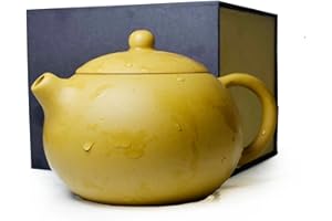 YXHUPOT Tetera china Yixing arcilla amarilla Xishi ollas de gran capacidad 400 ml infusor para té suelto (gran capacidad)