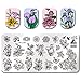 Born Pretty Template Stamping Plate Flower Rectangle Manicure Nail Art Image Plate BPL-67