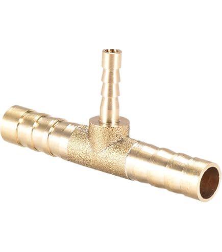Lot De 5 Raccords En T En Laiton 3 Voies 8 Mm | Pour Tuyaux Air, Eau, Carburant | Raccordement Rapide Tuyaux Souples