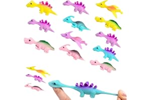 JLTXKST Jouets de Doigt de Dinosaure de Fronde,20 Pièces Jouets à Doigts de Dinosaure Slingshot,Jouet de Fronde de Doigt,Slingshot Cadeaux Amusants pour Enfant Et Adultes