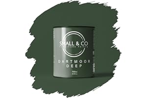 Small & Co Furniture Paint – Dartmoor Deep (forest green with mossy depth) | Premium Water-Based Matte Acrylic for Cabinets & Wood | Strong Adhesion, Low Odour, Quick Dry | 750ml