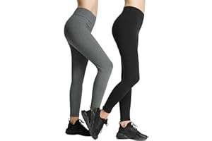 4How Legging de Sport Femmes Coton Aptitude Yoga Pantalon Confortable Modèle Classique