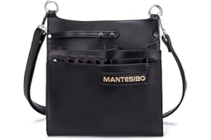 ‎MANTESIBO Mantesibo Friseurtasche Werkzeugtasche Friseur Zubehör Tasche Umhängetasche Friseur Tasche Hüfttasche Barber Bag für Friseur Schere Bürste Kamm und andere Friseurwerkzeug Schwarz