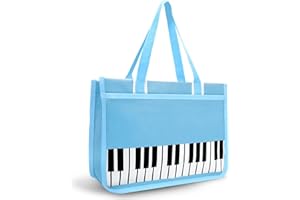 BestSounds Borsa per pianoforte, con cerniera, impermeabile, per libri musicali, accessori per pianoforte, regalo per musicisti