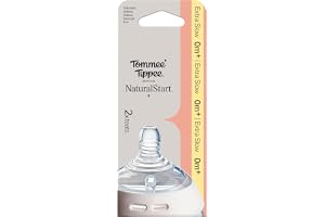 Tommee Tippee-flaskdammsugare, naturlig startspene, extra långsamt flöde, 0 m, 2-pack, bröstliknande, anti-kolik til, mjuk silikon